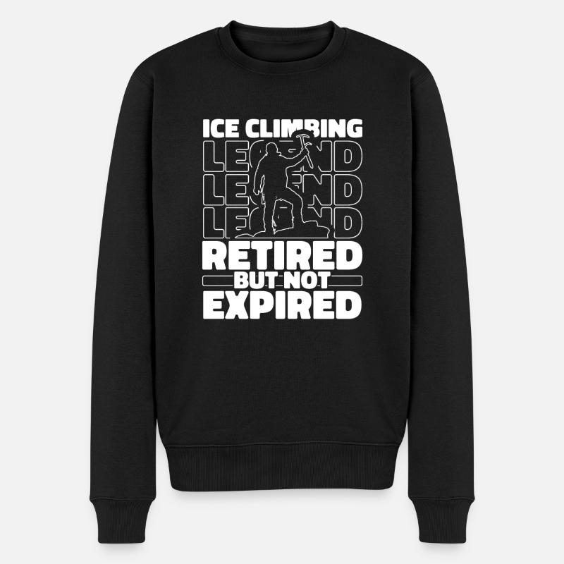 Eisklettern Rentner - Männer Premium Bio Pullover - Schwarz