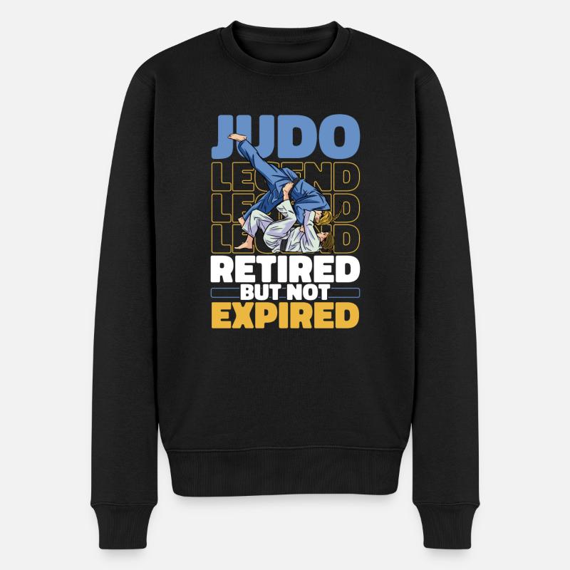 Judoka Rentner - Männer Premium Bio Pullover - Schwarz