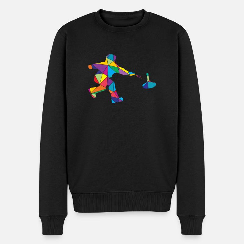 Eisstock Polygon Eisstockschütze - Männer Premium Bio Pullover - Schwarz