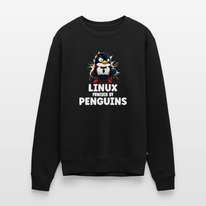 Linux Powered By Penguins Männer Premium Bio Pullover