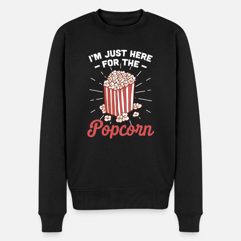 Popcorn - Männer Premium Bio Pullover - Schwarz