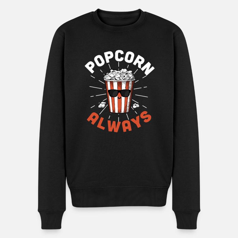 Popcorn - Männer Premium Bio Pullover - Schwarz