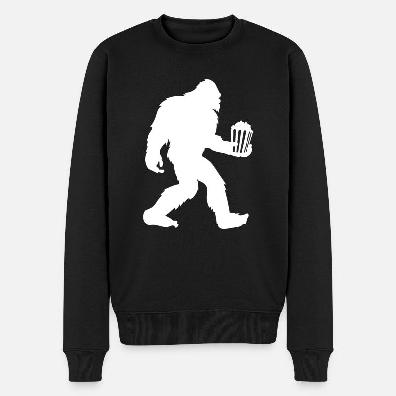 Popcorn - Männer Premium Bio Pullover - Schwarz