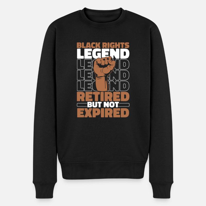 Antirassismus Black Rights Im Ruhestand - Männer Premium Bio Pullover - Schwarz