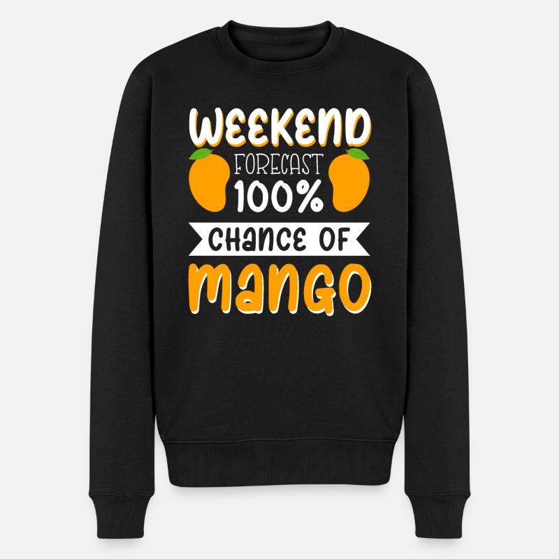 Wochenendprognose - 100% Chance auf Mango - Männer Premium Bio Pullover - Schwarz