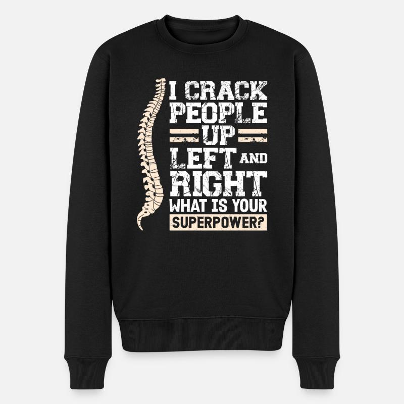 Physiotherapeut Chiropraktiker Chiropraktik Gesche - Männer Premium Bio Pullover - Schwarz