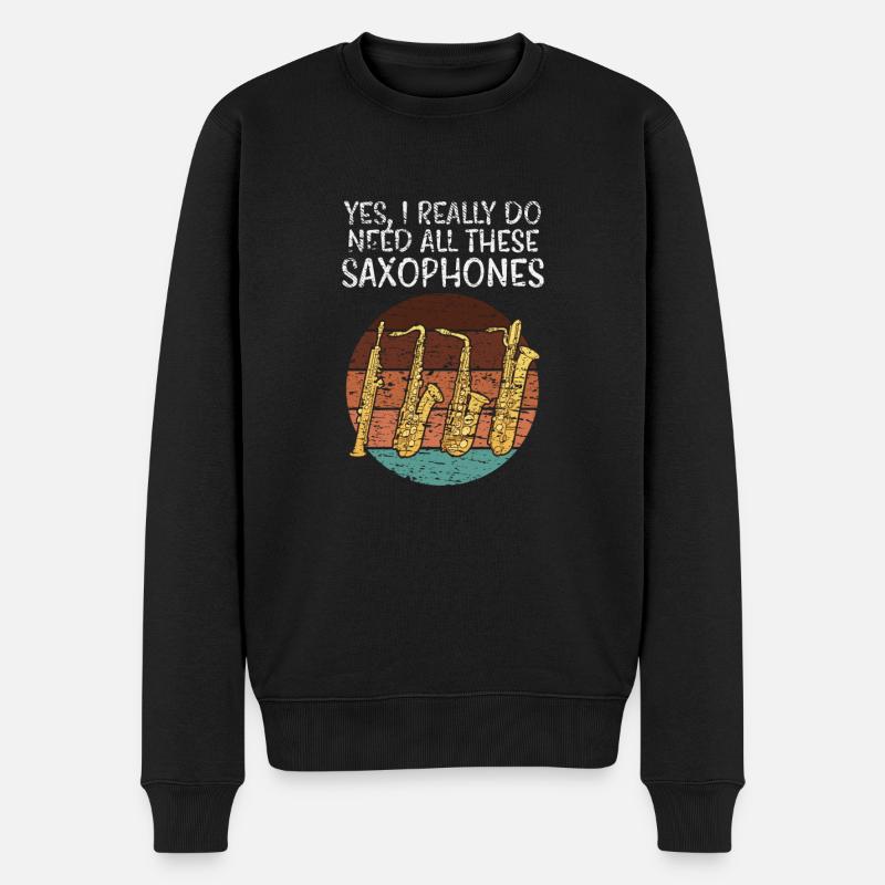Types de saxophones - Pull Premium bio Homme - noir
