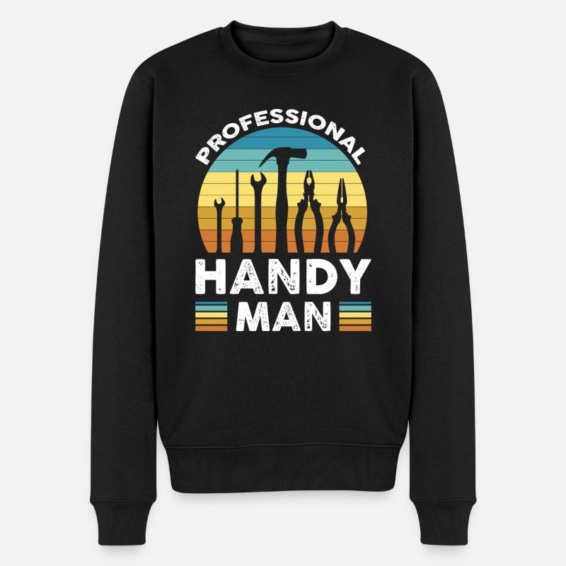 Professioneller Handwerker - Männer Premium Bio Pullover - Schwarz
