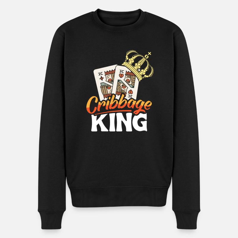 Cribbage King Chemise Cadeau - Pull Premium bio Homme - noir