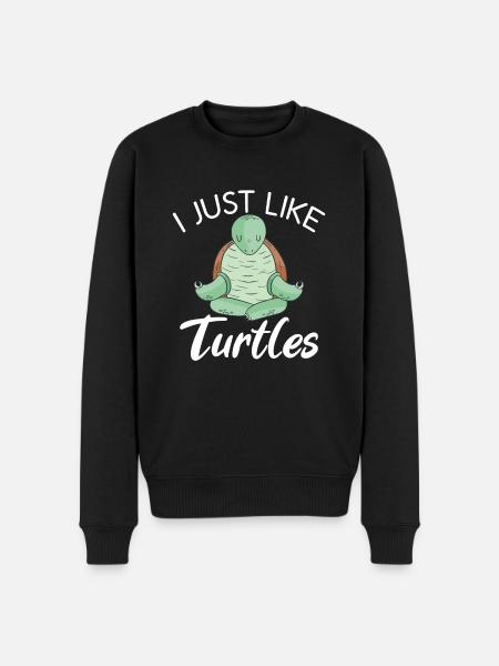 Turtle Owner Gift Turtle Lover - Men's Premium Organic Jumper - black