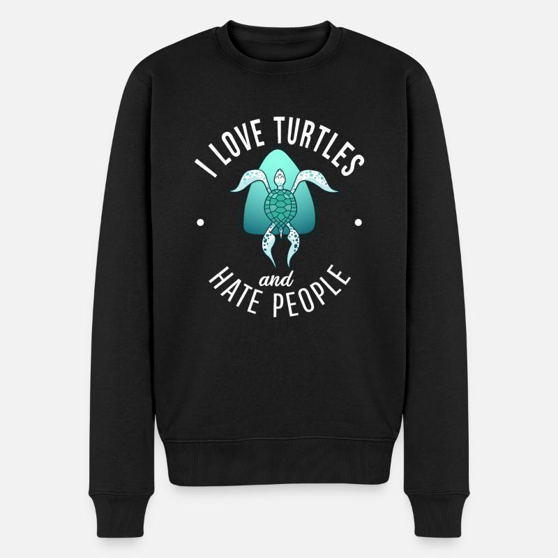 Turtle Owner Gift Turtle Lover - Pull Premium bio Homme - noir