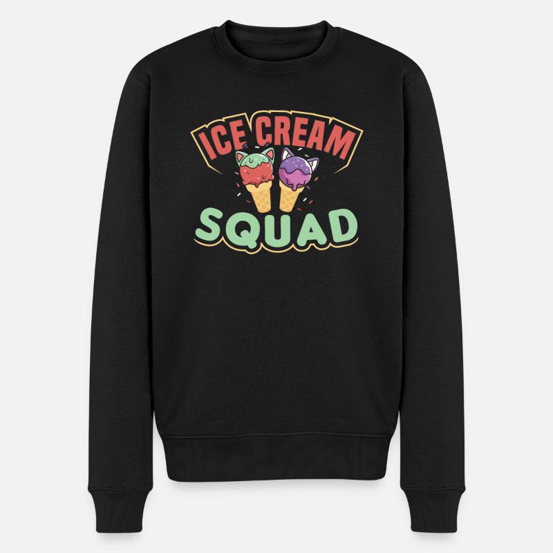 Troupe de crème glacée - Pull Premium bio Homme - noir