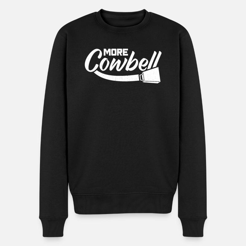Mehr Kuhglocke - Männer Premium Bio Pullover - Schwarz