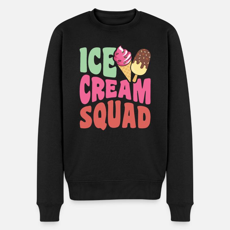 Eiscreme-truppe - Männer Premium Bio Pullover - Schwarz