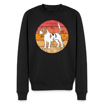 Beagle Dog Lovers Retro Vintage Cadeau - Pull Premium bio Homme - noir - Devant - Nico (187cm)