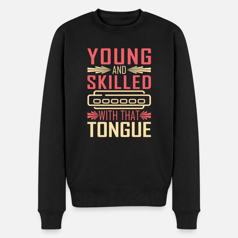 Harmonica harmonica player - Men's Premium Organic Jumper - black