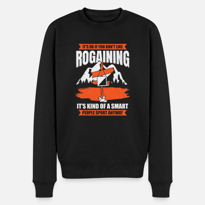 Rogaining Lover Orientierungslauf Rogaines Hobby Geschenk - Männer Premium Bio Pullover - Schwarz