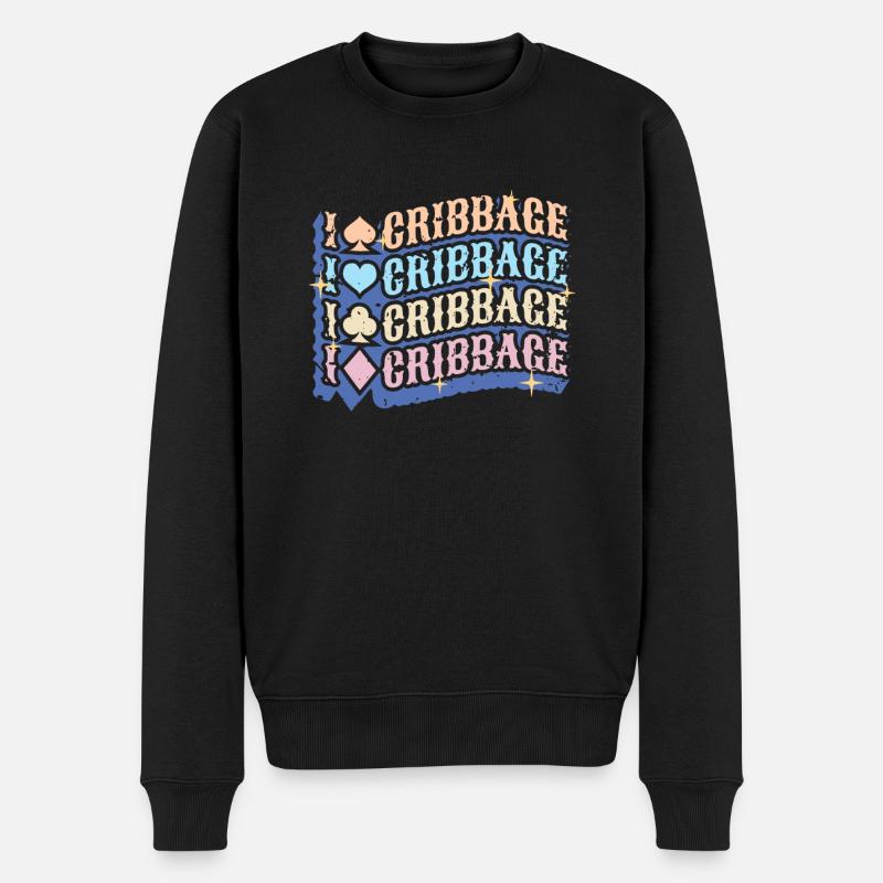 J’aime Cribbage Shirt Cadeau - Pull Premium bio Homme - noir