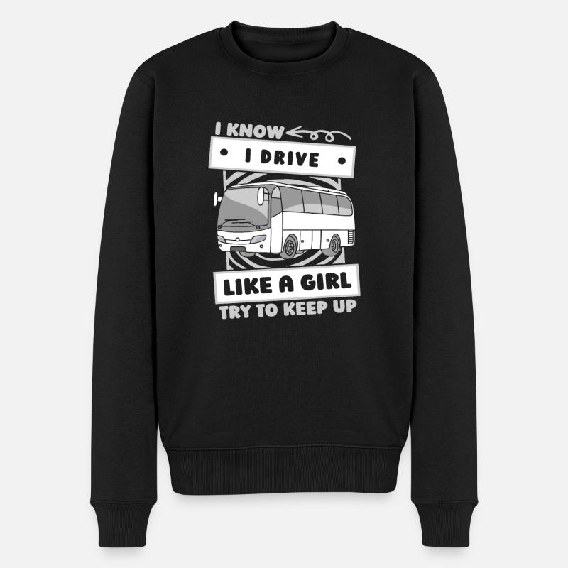 Chauffeur de bus filles - Pull Premium bio Homme - noir