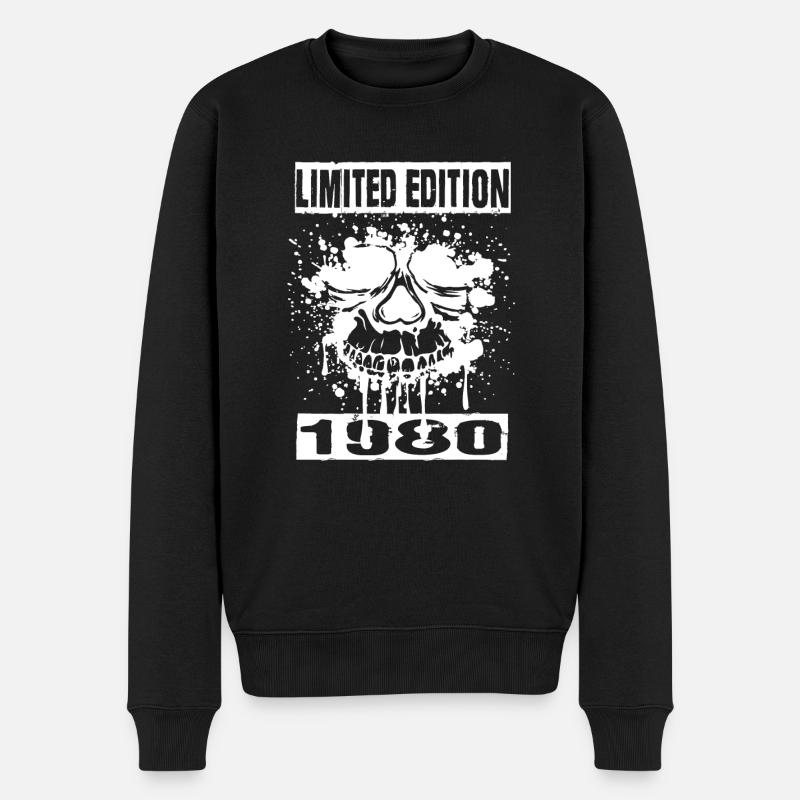 Limited Edition 1980 - Männer Premium Bio Pullover - Schwarz