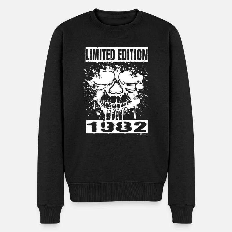 Limited Edition 1982 - Männer Premium Bio Pullover - Schwarz