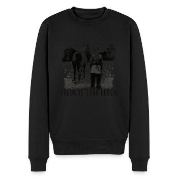 Freunde fürs Leben - Männer Premium Bio Pullover - Schwarz - Vorne - Nico (187cm)