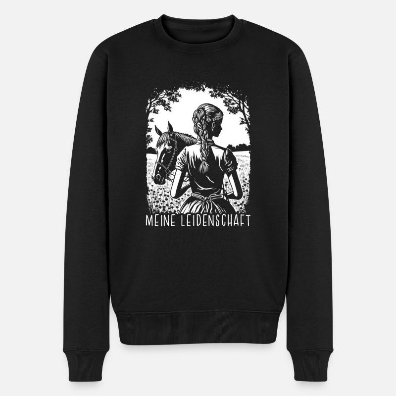 Meine Leidenschaft - Männer Premium Bio Pullover - Schwarz