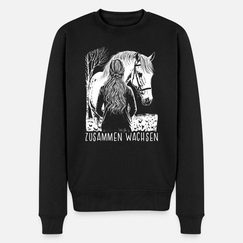 Zusammen Wachsen - Männer Premium Bio Pullover - Schwarz