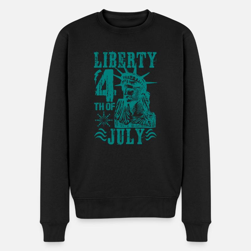 LIBERTY 4. JULI - Männer Premium Bio Pullover - Schwarz