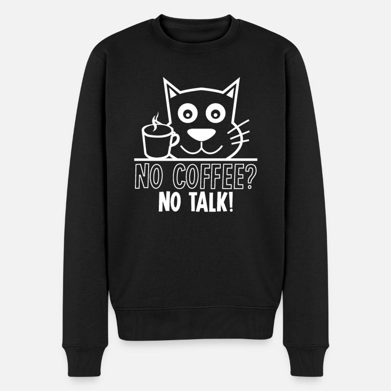 Kaffee Kaffeeliebhaber Kaffetrinker - Männer Premium Bio Pullover - Schwarz