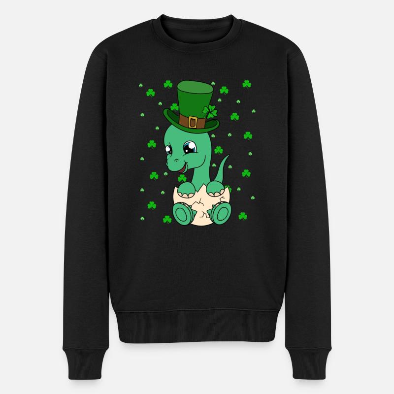 Dinosaure Saint-Patrick Dino - Pull Premium bio Homme - noir