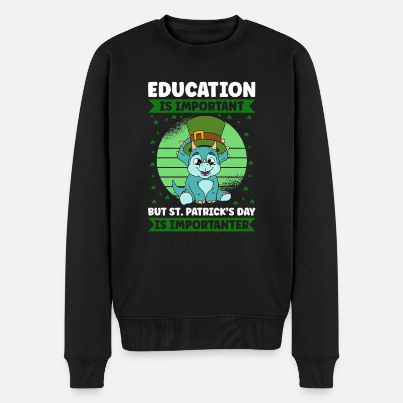 Dinosaure Saint-Patrick Dino - Pull Premium bio Homme - noir