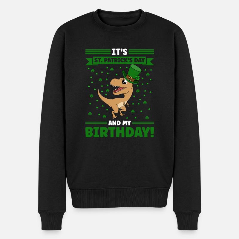 Dinosaure Saint-Patrick Dino - Pull Premium bio Homme - noir