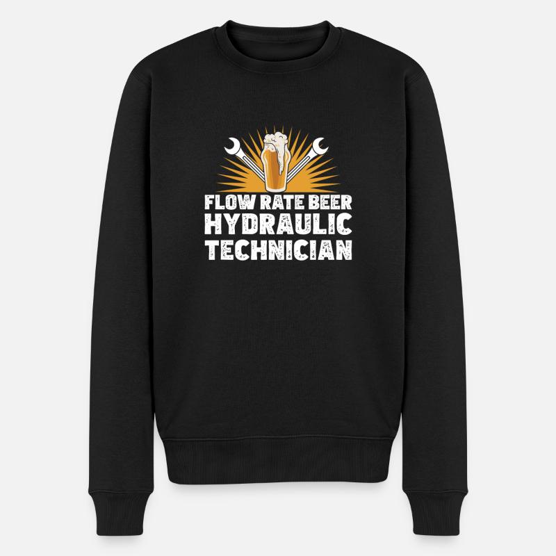 Bière amusante avec hydraulique - Pull Premium bio Homme - noir