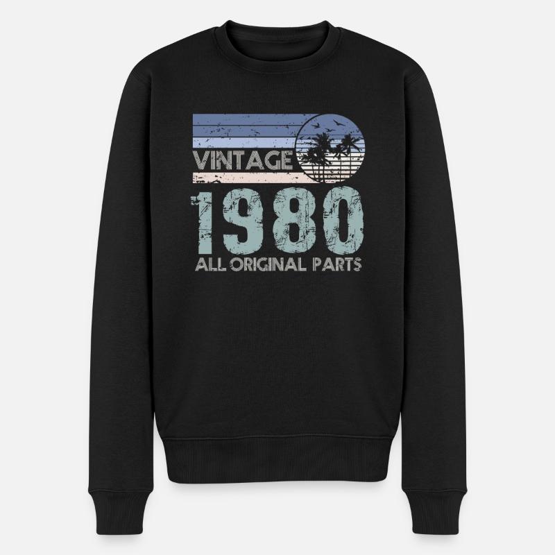Edition Limitée Millésime 1980 - Pull Premium bio Homme - noir