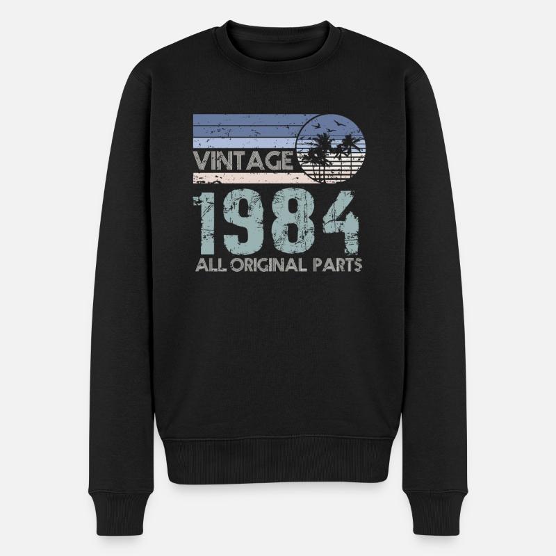 Edition Limitée Millésime 1984 - Pull Premium bio Homme - noir