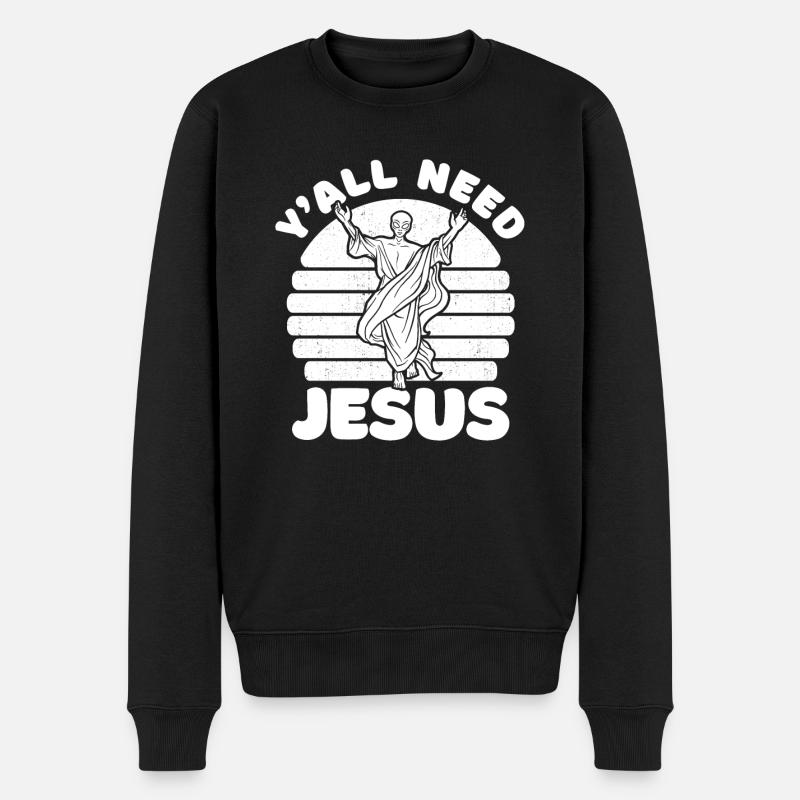 Christ Christianisme Extraterrestre - Pull Premium bio Homme - noir