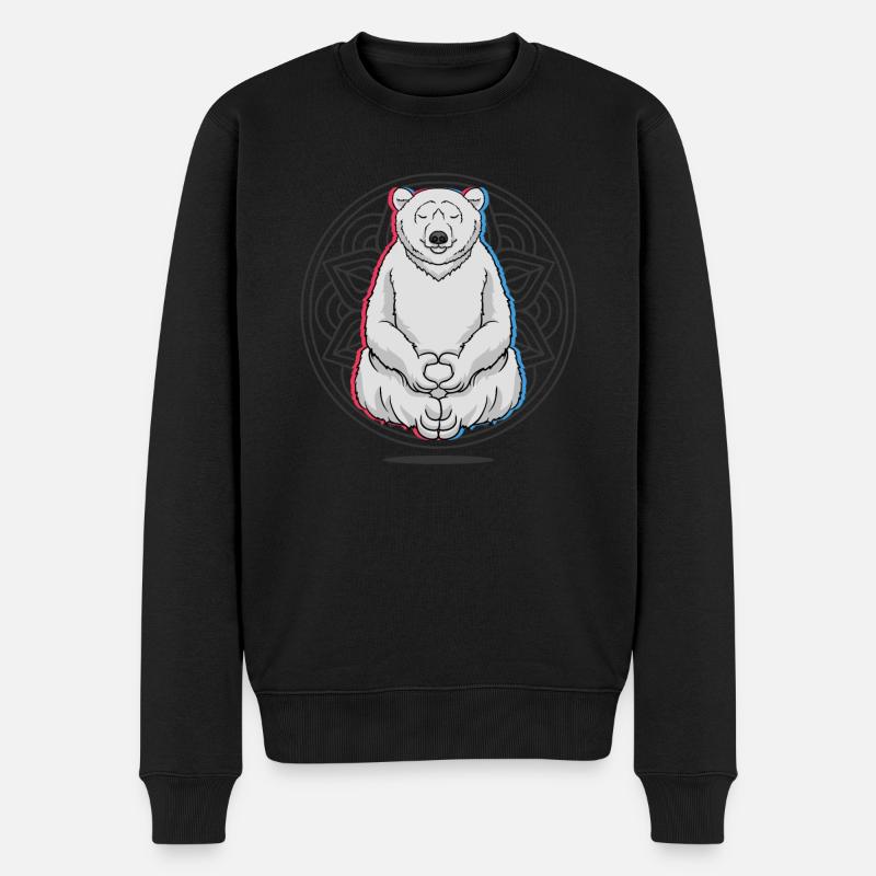 Yoga Polar Bear Yoga - Pull Premium bio Homme - noir