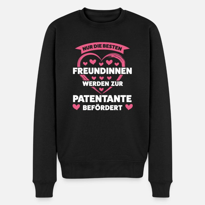 Patentante Patin Patenkind Geschenk - Männer Premium Bio Pullover - Schwarz