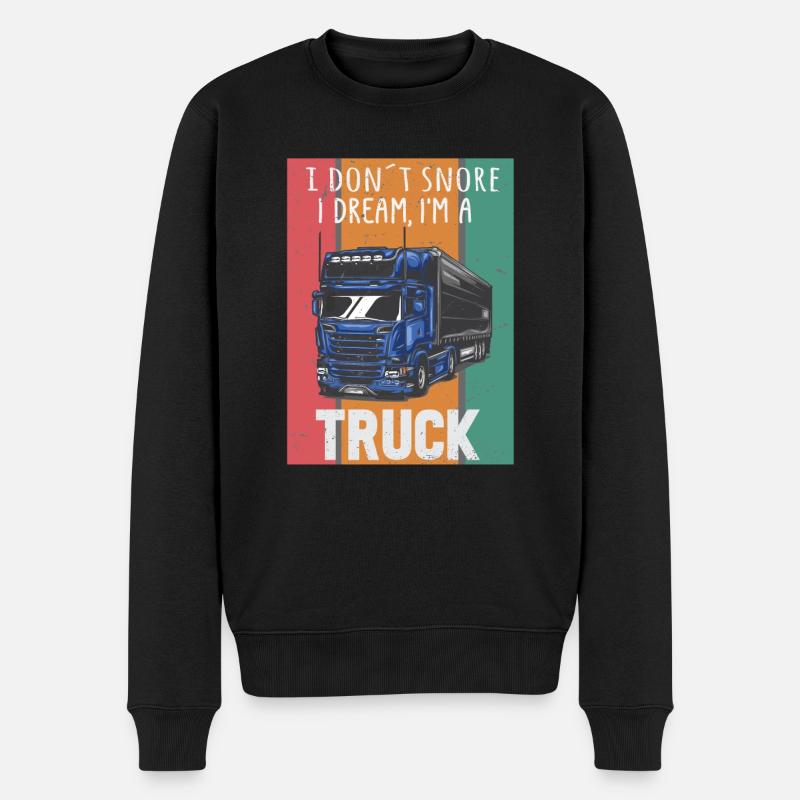Lastwagenfahrer Spruch & Trucker - Männer Premium Bio Pullover - Schwarz