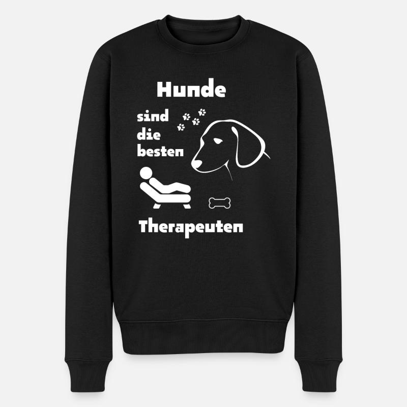Hundespruch - Männer Premium Bio Pullover - Schwarz