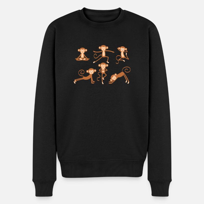 Yoga Singe - Pull Premium bio Homme - noir