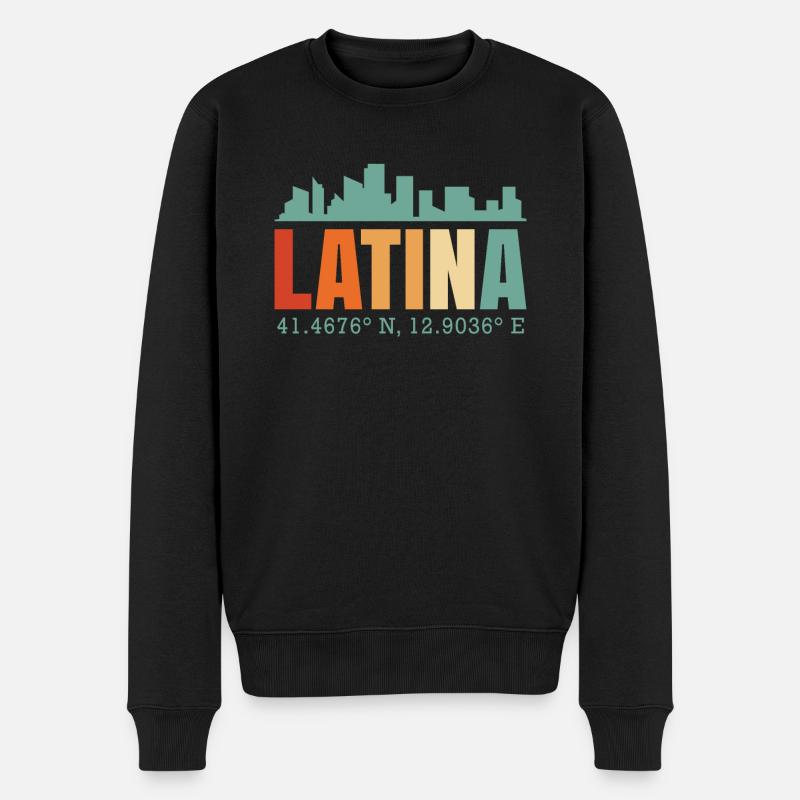 Latina - Männer Premium Bio Pullover - Schwarz