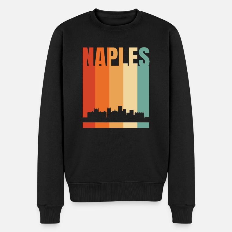 Naples - Männer Premium Bio Pullover - Schwarz