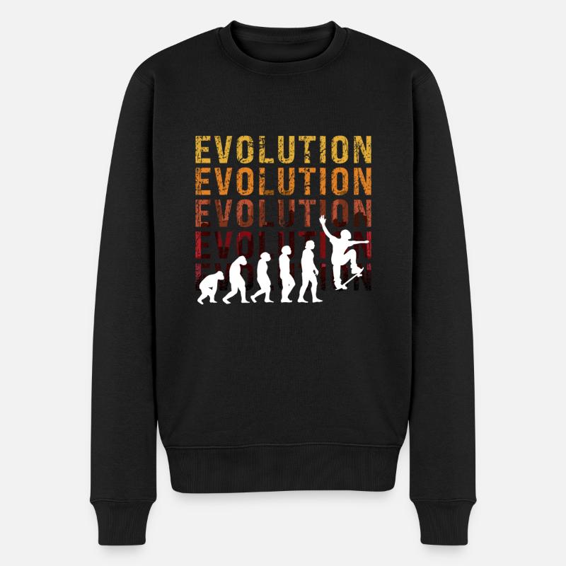Evolution Skateboarding Skate Retro Streetwear - Pull Premium bio Homme - noir