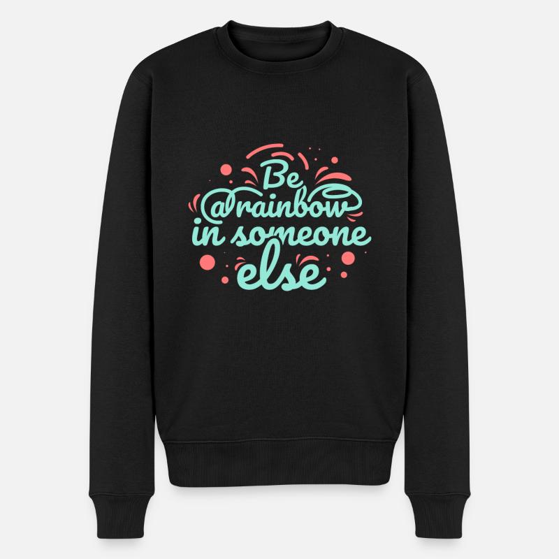 Be a rainbow Kindness - Männer Premium Bio Pullover - Schwarz