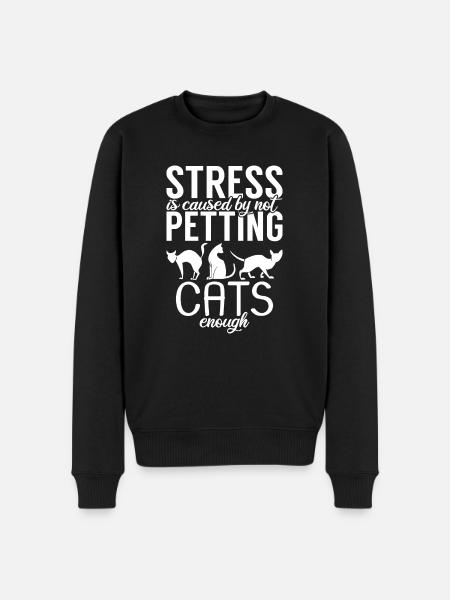 Gift Cat Owner Cat Gift - Men's Premium Organic Jumper - black