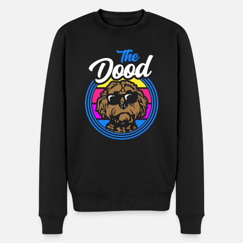 Le Dood Doodle Labradoodle Goldendoodle - Pull Premium bio Homme - noir
