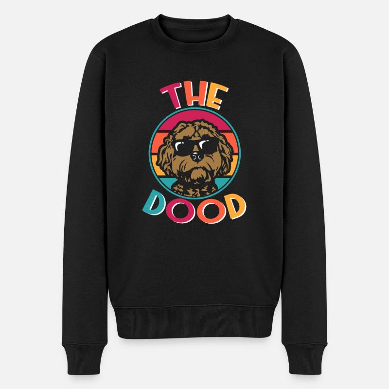 Le Dood Doodle Labradoodle Goldendoodle - Pull Premium bio Homme - noir
