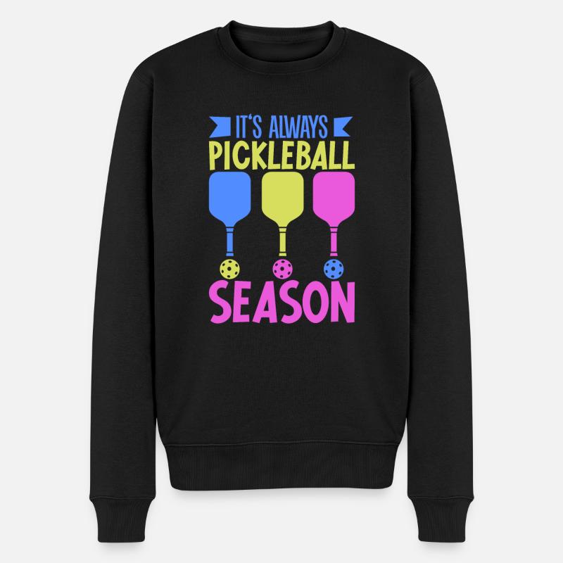 Pickleball Player Pickleball Paddle Pickleball - Männer Premium Bio Pullover - Schwarz